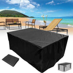 Outdoor Dining Table & chair Cover 125.98''x86.61''x27.56'' Waterproof Black