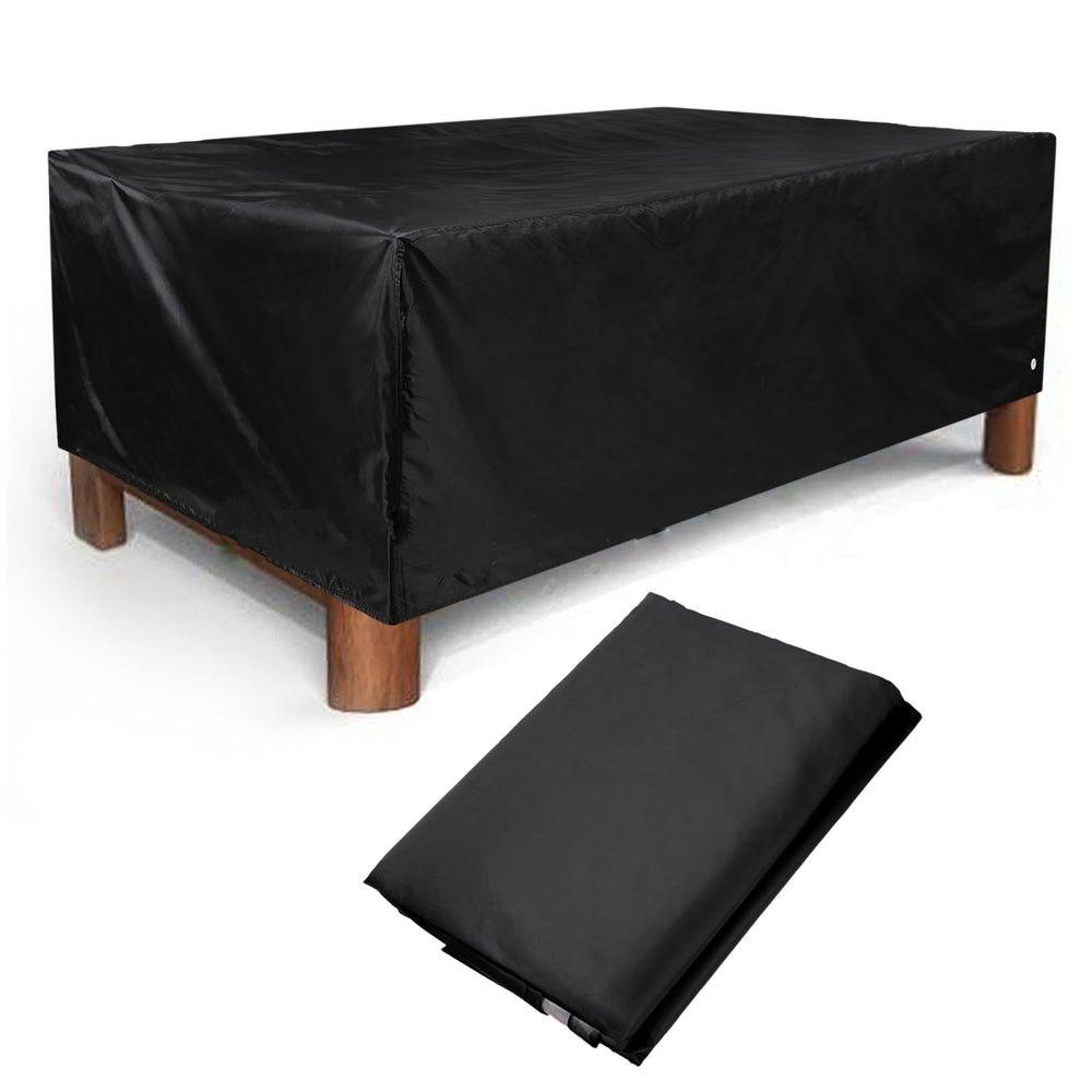Outdoor Dining Table & chair Cover 125.98''x86.61''x27.56'' Waterproof Black